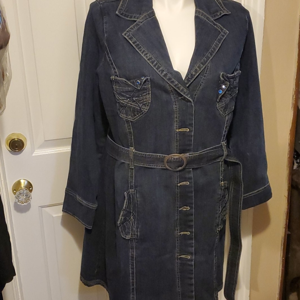 JouJou Denim coat Size 18/20 - Picture 2 of 12